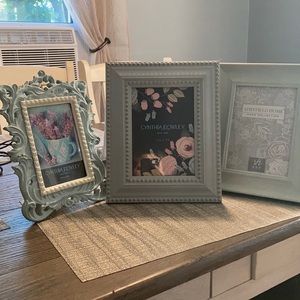Light blue decorative photo frames